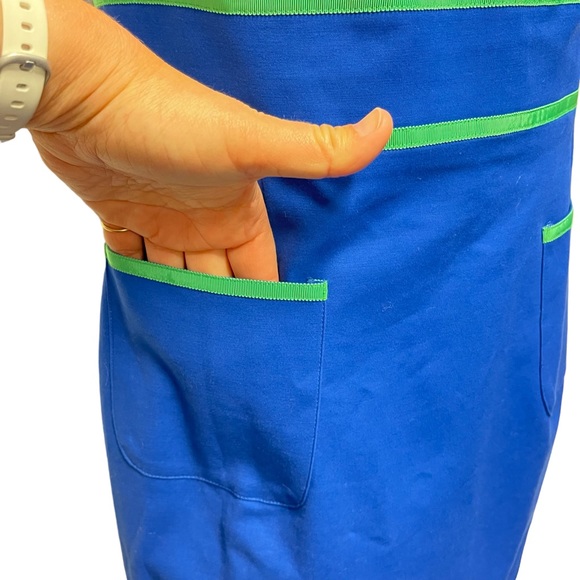 NWT ANNE KLEIN BLUE GREEN SHEATH TANK DRESS SUMMER WEDDING OCCASION WORK OFFICE - Picture 7 of 16